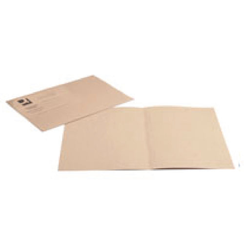 Q-Connect Square Cut Folder Lightweight 180gsm Foolscap Buff (Pack of 100)