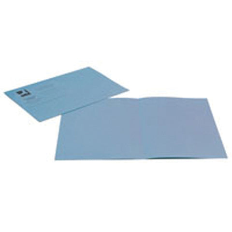 Q-Connect Square Cut Folder Lightweight 180gsm Foolscap Blue (Pack of 100)