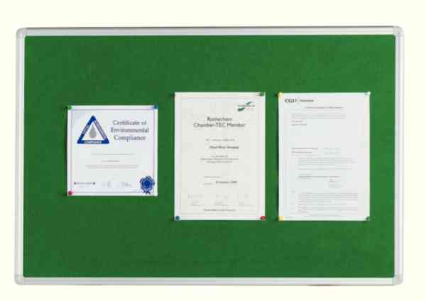 Q-Connect 1800x1200mm Aluminium Frame Green Notice Board 54034205