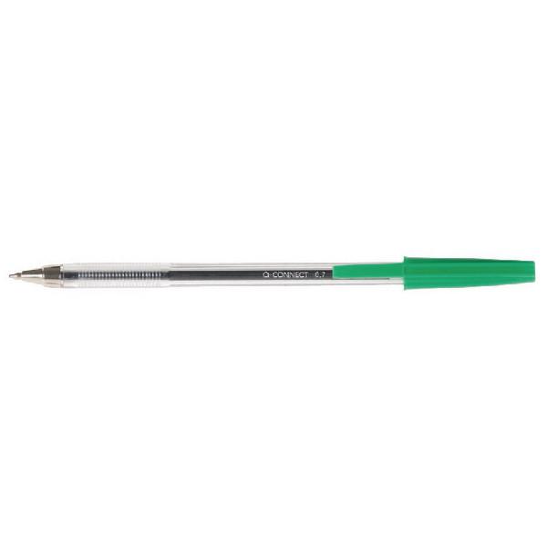 Q-Connect Medium Green Ballpoint Pen (Pack of 20)
