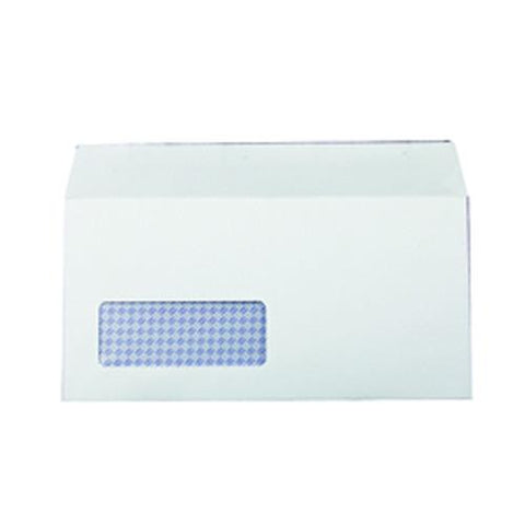 Supreme DL Envelopes 80gsm Window Peel and Seal White (Pack of 1000)