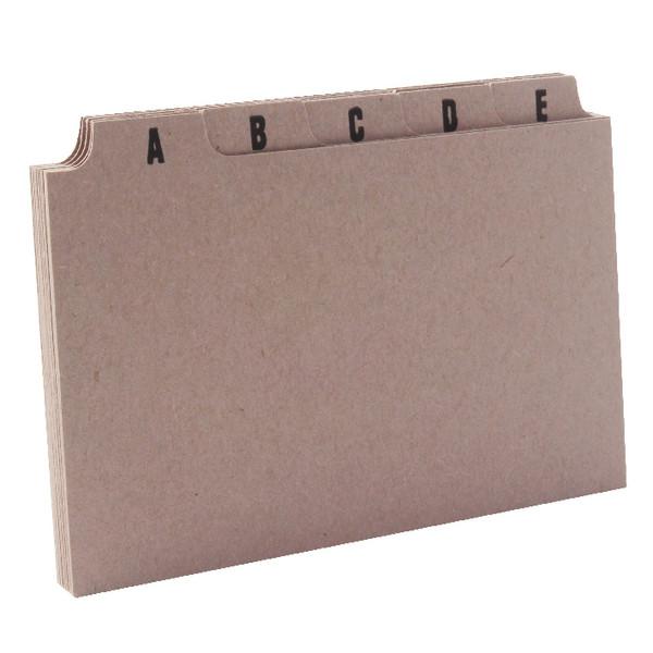Q-Connect Guide Card 5x3 Inch A-Z Buff (Pack of 25) KF35207