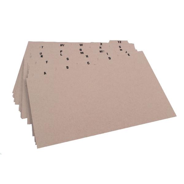 Q-Connect Guide Card A-Z Buff 8x5 Inch (Pack of 25) KF35209