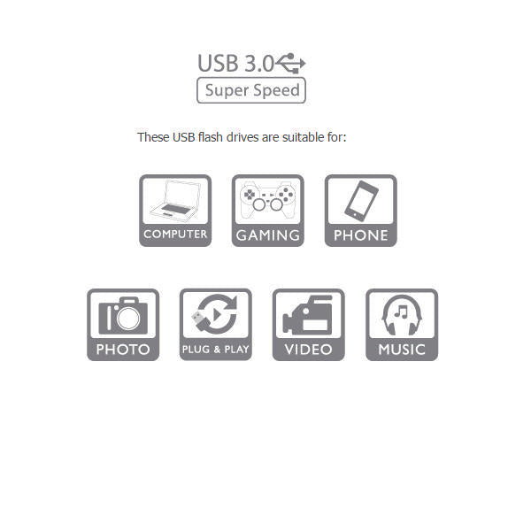 Q-Connect Silver/Black USB 2.0 Swivel Flash Drive 16GB KF41513