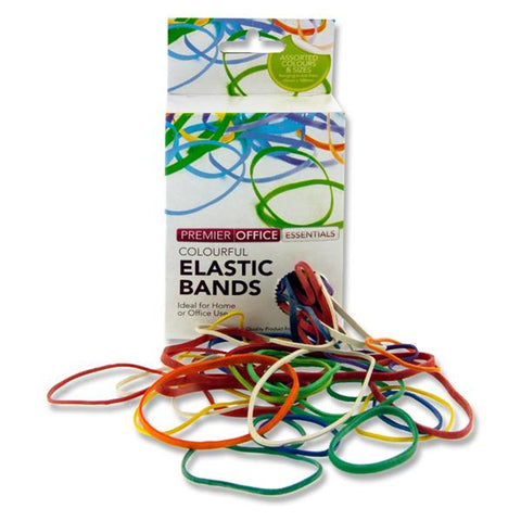Premier Office 100g Box Rubber Bands Assorted Sizes