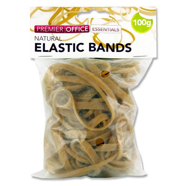 Premier Office 100g Bag Rubber Bands Assorted Sizes