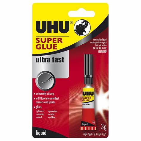 UHU Super Glue Ultra Fast Transparent 3g