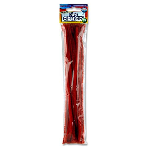 Crafty Bitz Pipe Cleaners - Red Pack 25