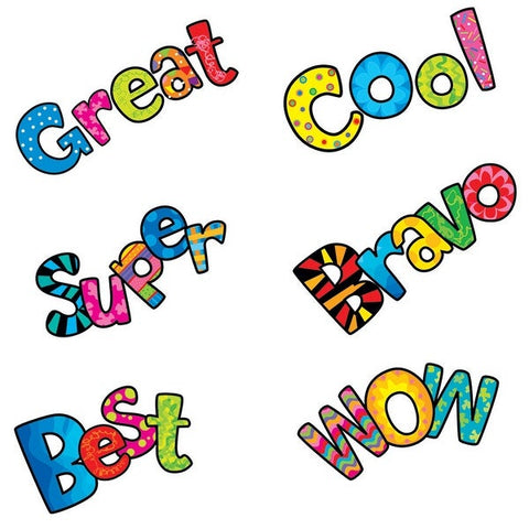 Poppin' Pattern Positive Words Stickers