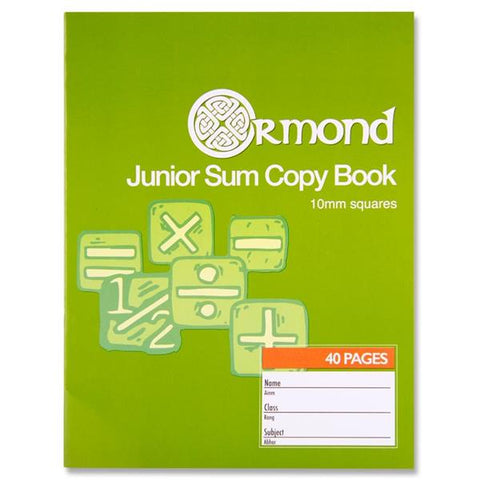 Ormond Junior Sum Copy 10mm Sq. 40 Pages