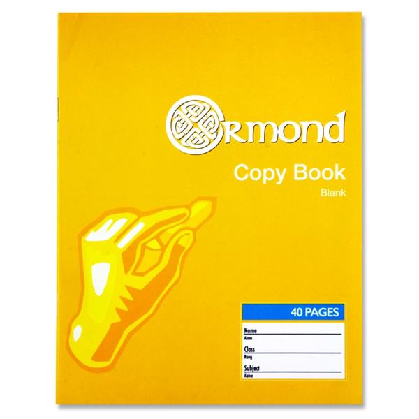 Ormond Copy Book Blank - 40 Pages