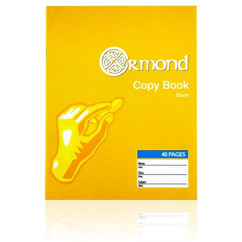 Ormond Copy Book Blank - 40 Pages
