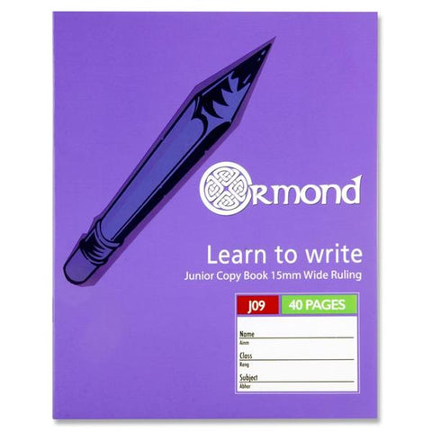 Ormond Junior Copy Book J09 40 Pages
