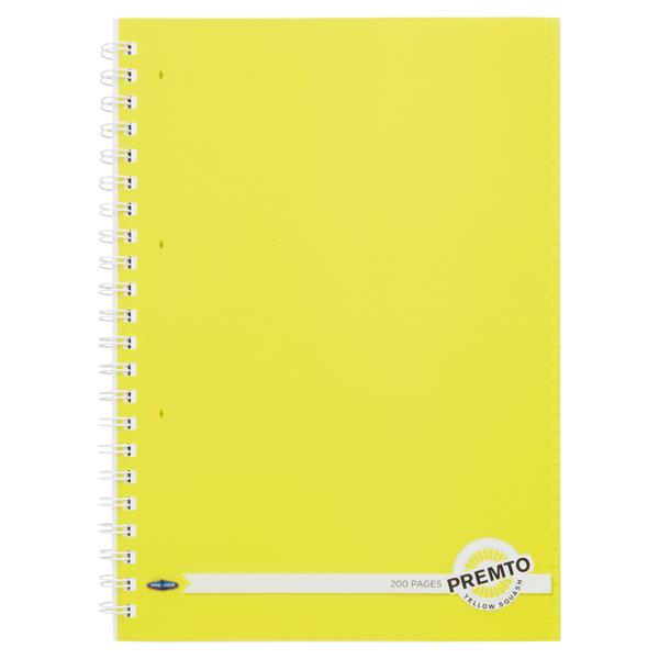 Premto Neon A4 200pg PP Wire Notebooks Assorted 3 Pack
