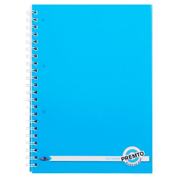 Premto Neon A4 200pg PP Wire Notebooks Assorted 3 Pack
