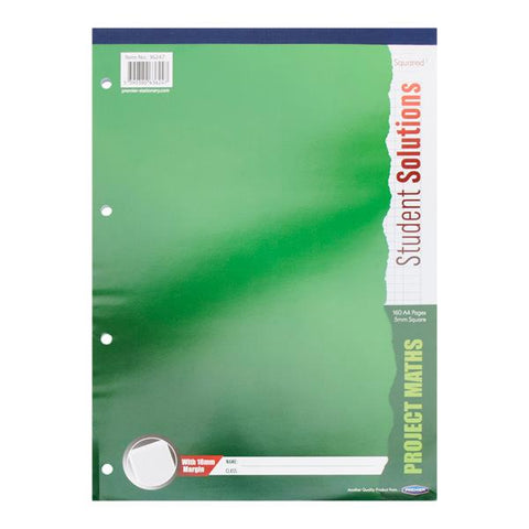 Student Solutions A4 160pg 5mm Square Project Maths Refill Pad