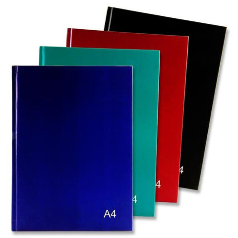 Premier A4 160pg Hardcover Notebook - Bold Assorted Pack 4