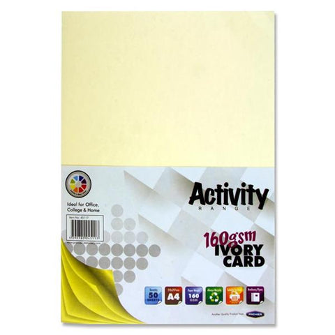 A4 Activity Card 50 Sheets 160gm - Ivory