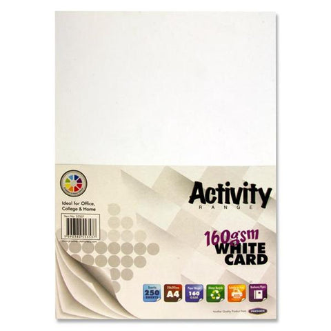 A4 Activity Card 250 Sheets 160gm - White