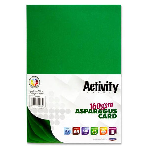 A4 Activity Card 50 Sheets 160gm - Asparagus