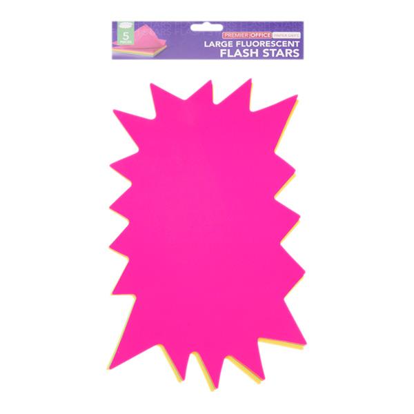 Premier Office Large Flash Stars Pack 5