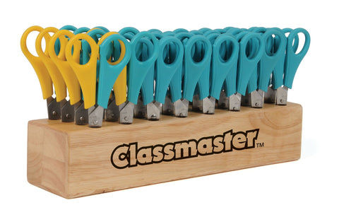 Classmaster Wooden Scissor Block - 32 Scissors (26 Right & 6 Left)