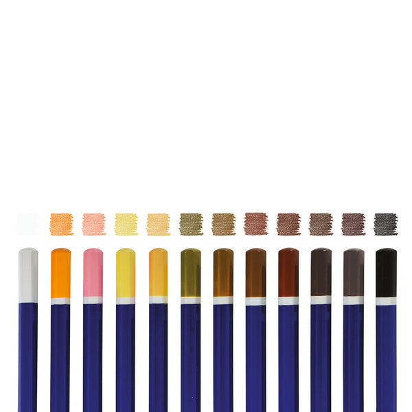 Swash Premium Colouring Pencils Assorted Skin Tones Box 12