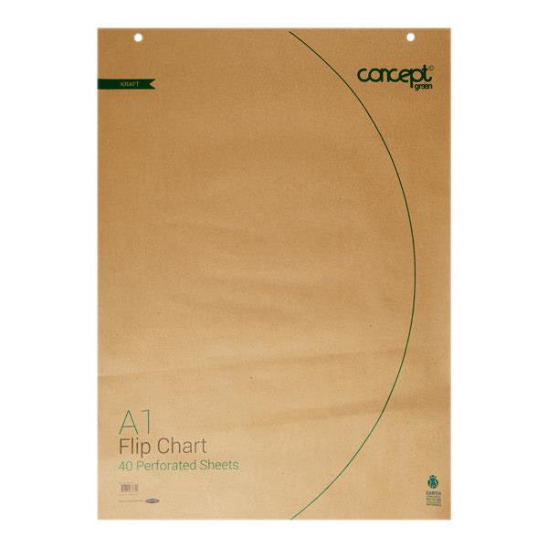 Concept Green A1 40 Sheet Perforated Flip Chart Recycled Paper