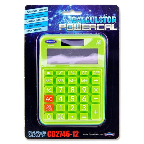 Calcul8tor Cd-2746-12 12 Digit Calculator - Green