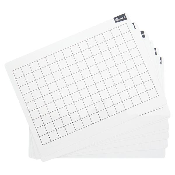Ormond Dry Wipe Boards Set of 10 - 2cm Grid