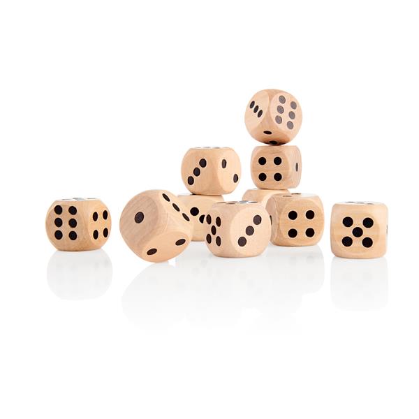 Clever Kidz Wooden Dice Pack 10