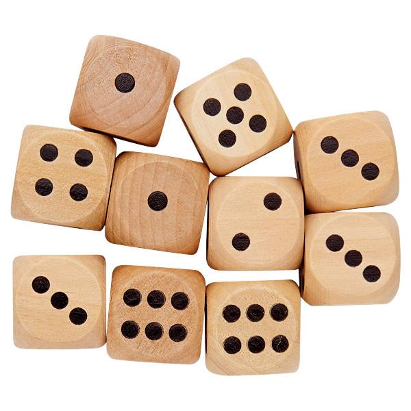 Clever Kidz Wooden Dice Pack 10
