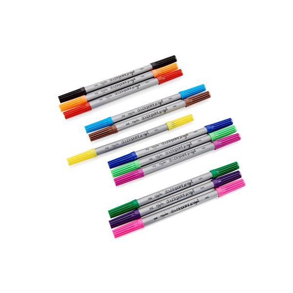Pro:scribe Double Sided Thick/Thin Markers 12 Pack