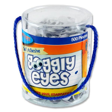 Crafty Bitz Tub 500 Self Adhesive Goggly Eyes - 15mm