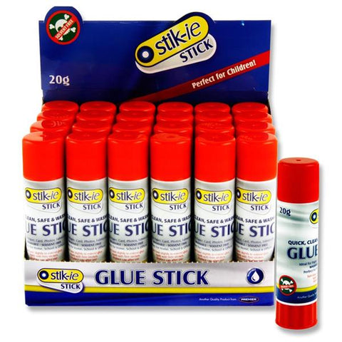 Stik-ie Glue Sticks Medium - 20g 24 Pack