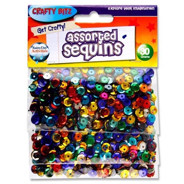 Crafty Bitz 30g Pack Assorted Sequins