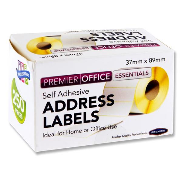 Premier Office Address Labels Roll of 250 89 x 37mm