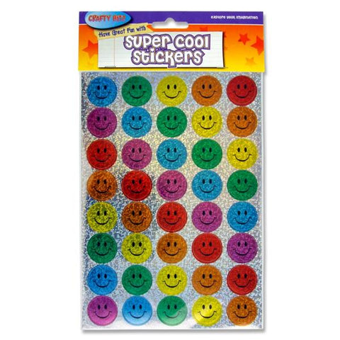 Crafty Bitz Super Cool Holographic Stickers - Smiley