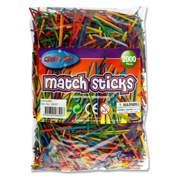 Matchsticks Coloured - 2000 Pack