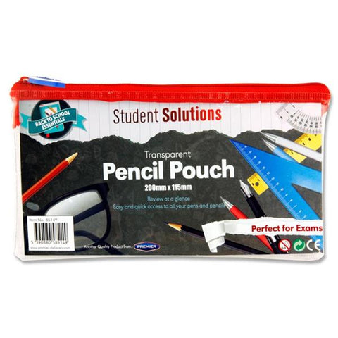 Student Solutions Transparent Pencil Case