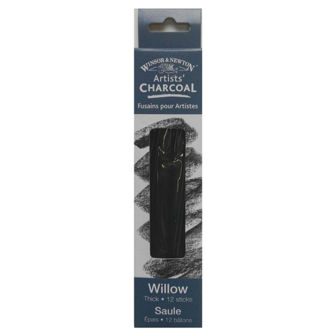 Winsor & Newton Artists' Willow Charcoal Thick 12 Pack