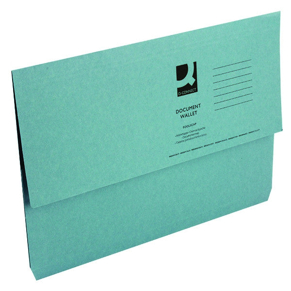 White Box Blue Document Wallet (Pack of 50)