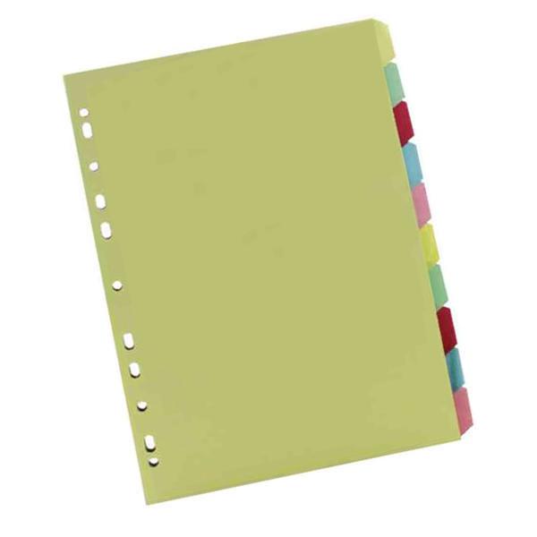 Multicoloured A4 10 Part Divider WX26082