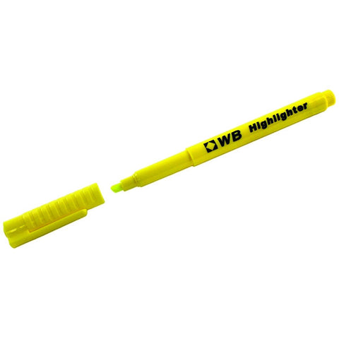 Whitebox Yellow Highlighter Pens (Pack of 10)