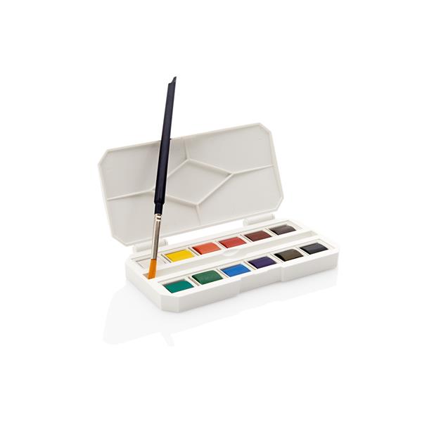 Icon 12 Colour Watercolour Palette & Brush