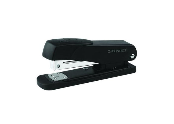 Q-Connect Metal Half Strip Stapler Black