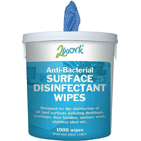 2Work Disinfectant Wipe Bucket 1000