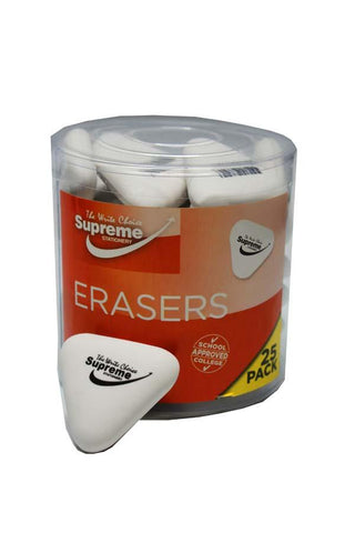 Supreme Large Triangular Erasers - Tub of 25