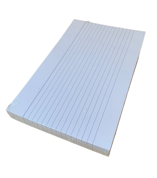 Revision/Record Cards 8” x 5” White Ruled 100 Pack