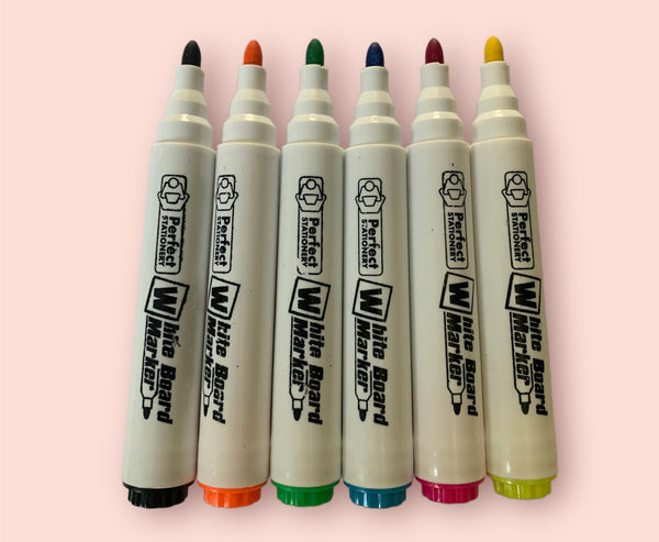 Perfect Whiteboard Markers - Bright Assorted 6 Pack